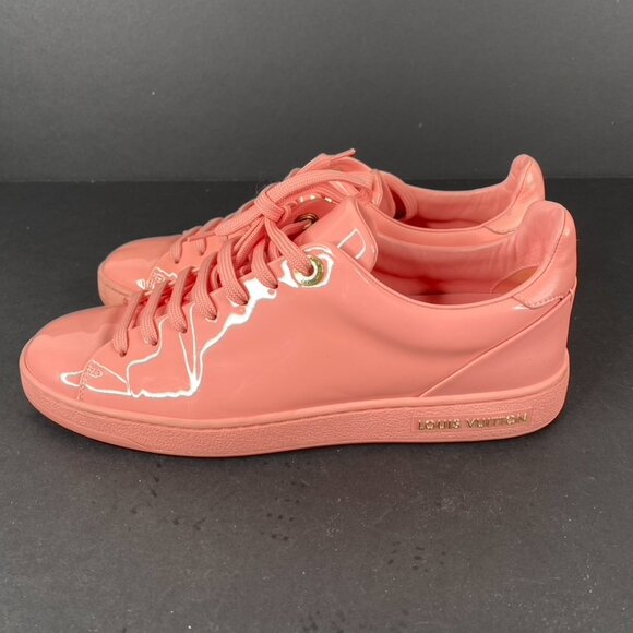 Louis Vuitton Pink Patent Leather Front Row Sneakers Size 36.5 - Picture 3 of 9